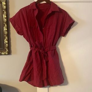 Burgundy romper